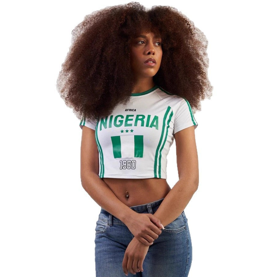 Nigeria 1960 Vintage Sport Crop Tee
