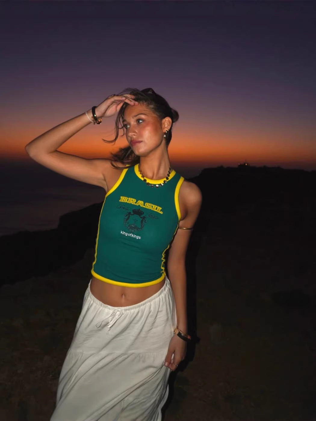 Brazil Vintage Ringer Tank Top