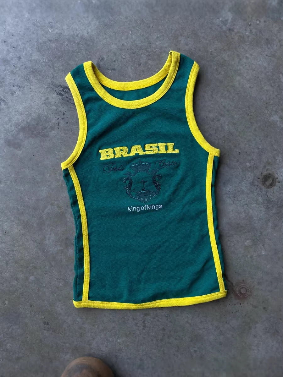 Brazil Vintage Ringer Tank Top