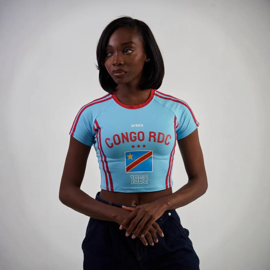Congo RDC 1960 Vintage Crop Tee