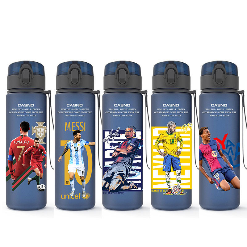 Messi Ronaldo Neymar football World Cup water bottle - multiple options