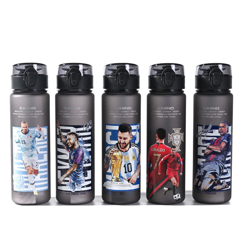 Ronaldo Messi sports frosted water bottle - multiple options