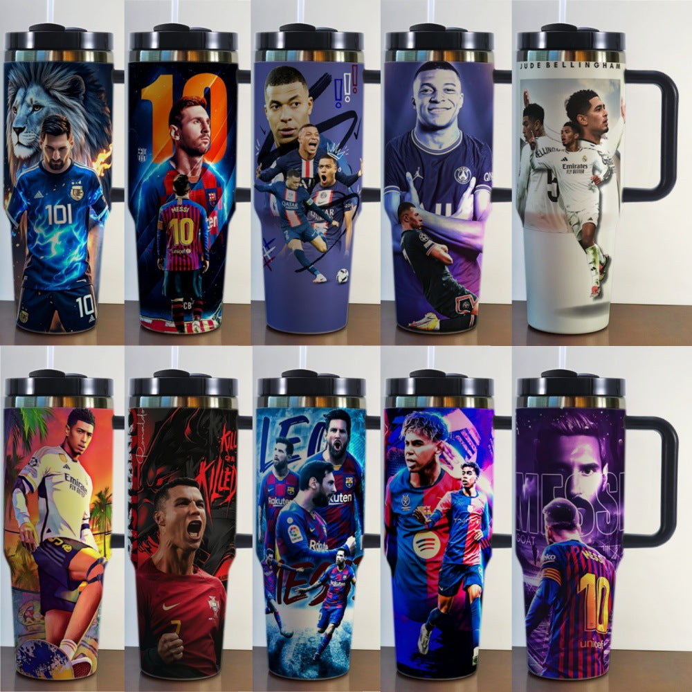 Football players stainless steel tumbler - multiple options