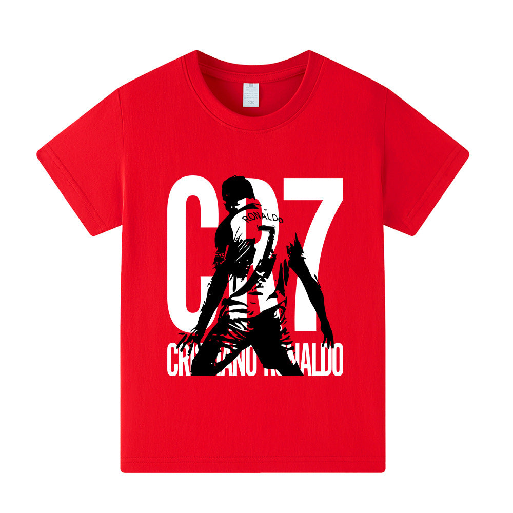 Kids’ Cristiano Ronaldo Football Design T-Shirt – Multiple Variants