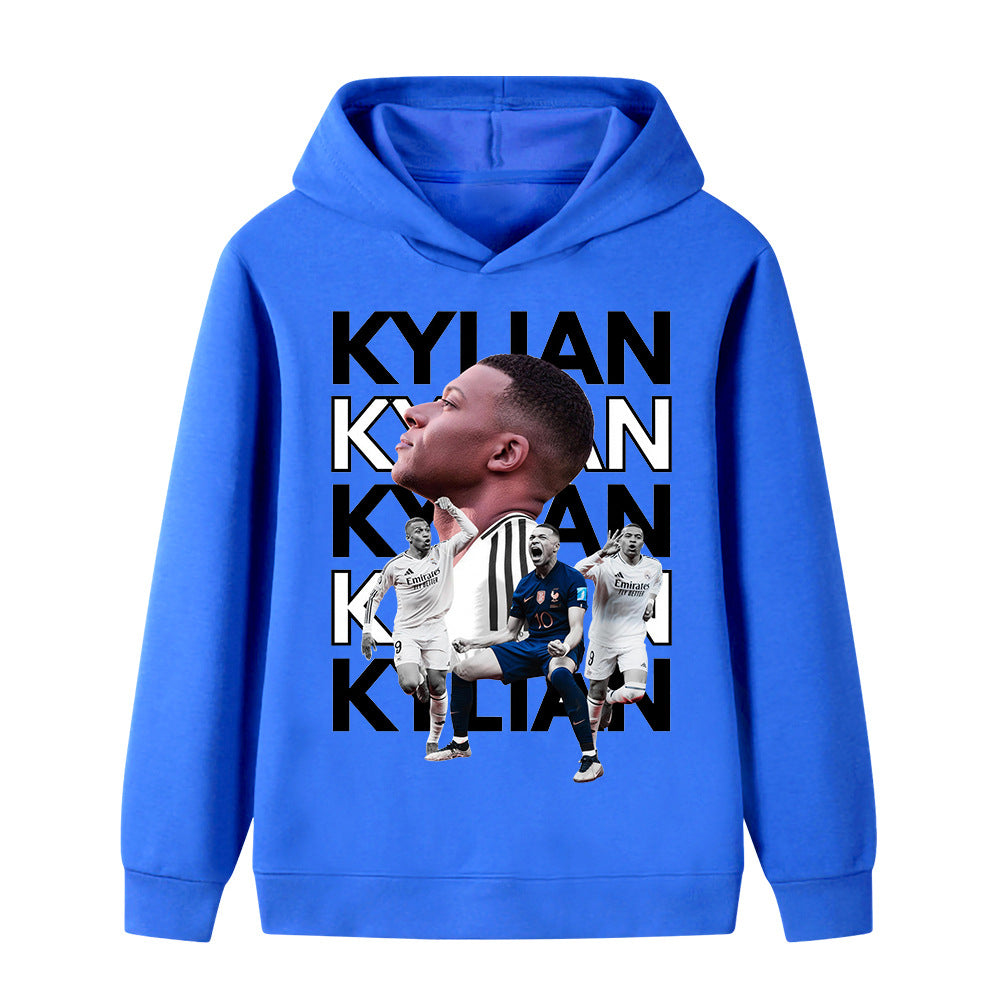 Barns Kylian Mbappe Fotballdesign Hettegenser – Flere Varianter