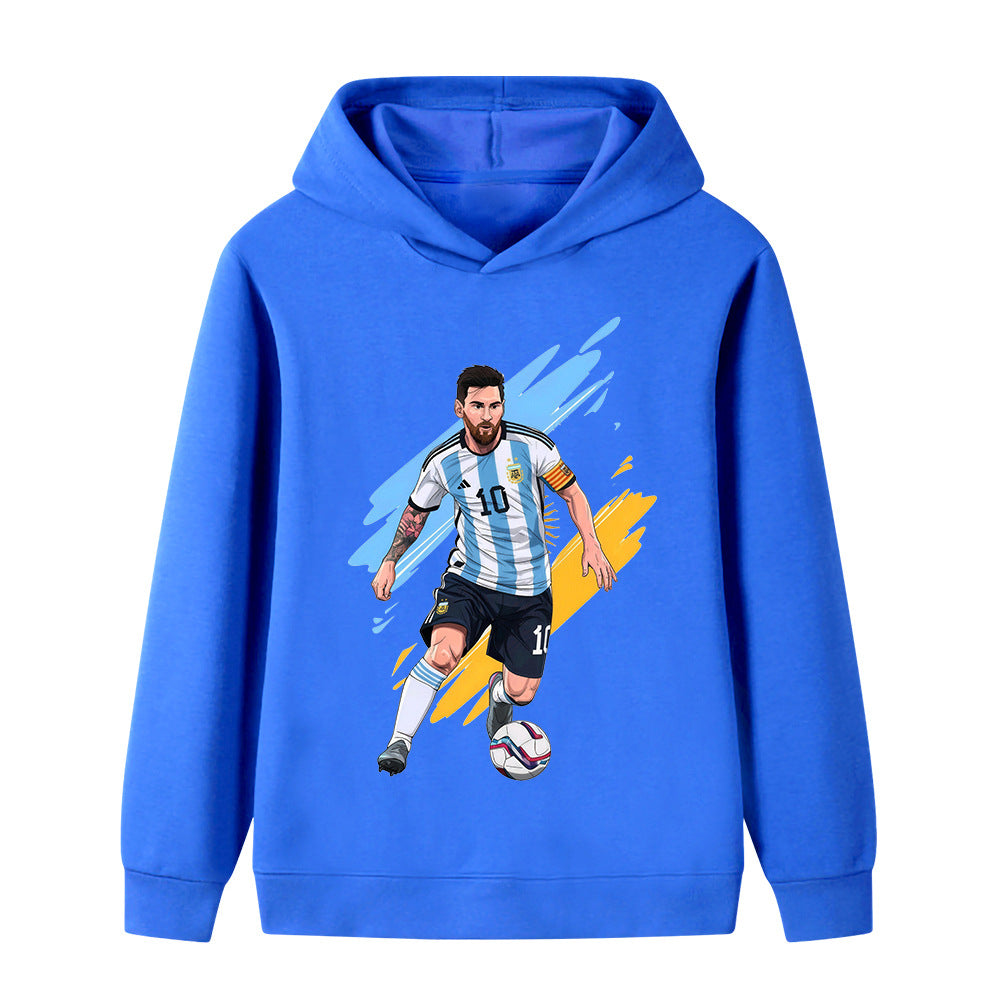 Felpa con cappuccio design calcio bambini Lionel Messi Argentina - Varianti multiple