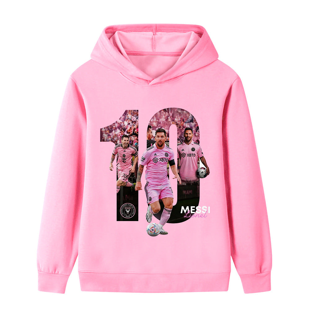 Felpa con cappuccio da calcio per bambini stile Miami di Lionel Messi - Varianti multiple