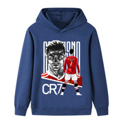 Felpa con cappuccio da calcio per bambini stile Cristiano Ronaldo Manchester United - Varianti multiple
