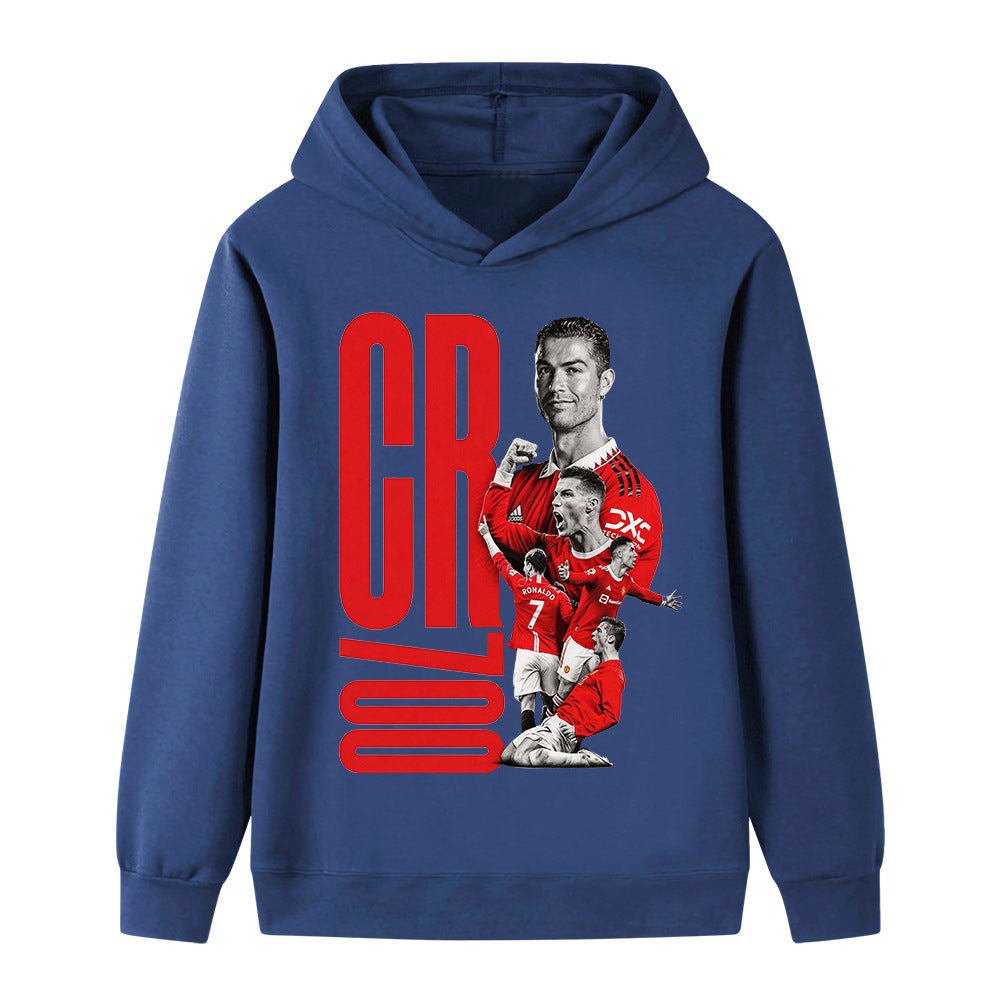 Felpa con cappuccio da calcio per bambini Cristiano Ronaldo Manchester United Design - Varianti multiple