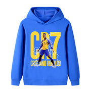 Felpa con cappuccio da calcio per bambini stile Ronaldo Al Nassr - Varianti multiple