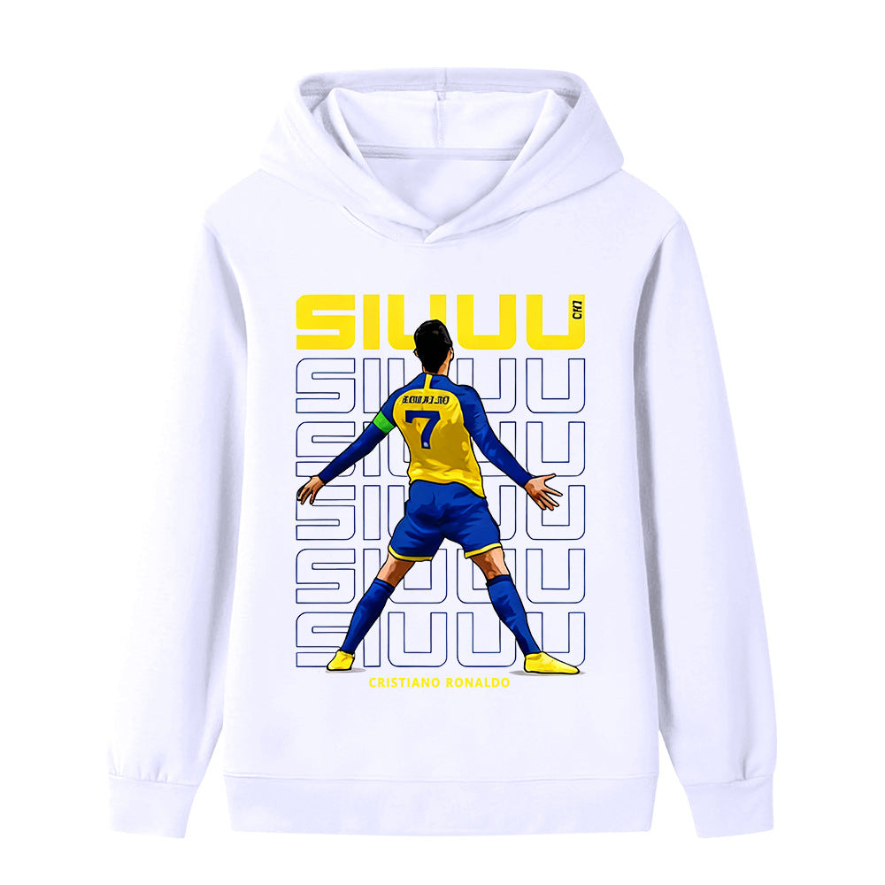 Kids’ Ronaldo Siuuu Football Design Hoodie – Multiple Variants