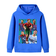 Felpa con cappuccio design calcio bambini Ronaldo Portogallo - Varianti multiple