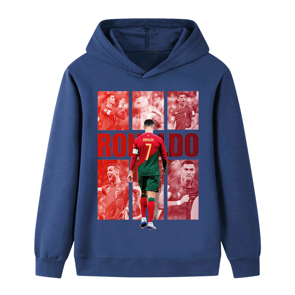 Ronaldo Portugal-stil barnefotballgenser med hette - Flere varianter