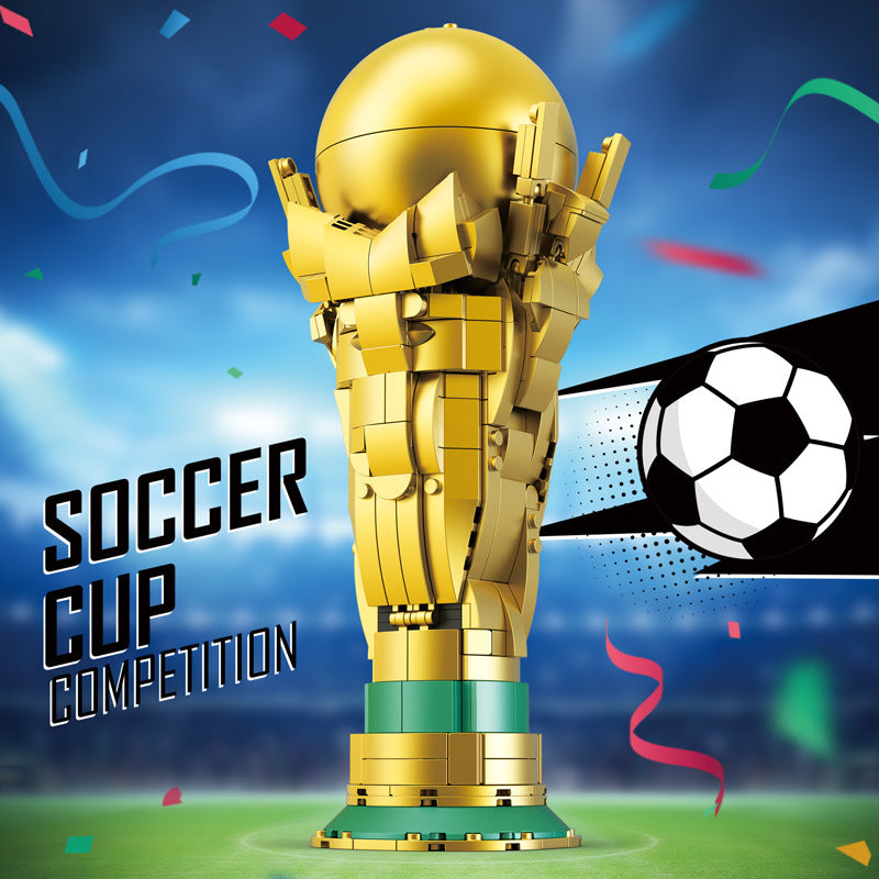 Golden Boot Football Trophy Building Blocks Set