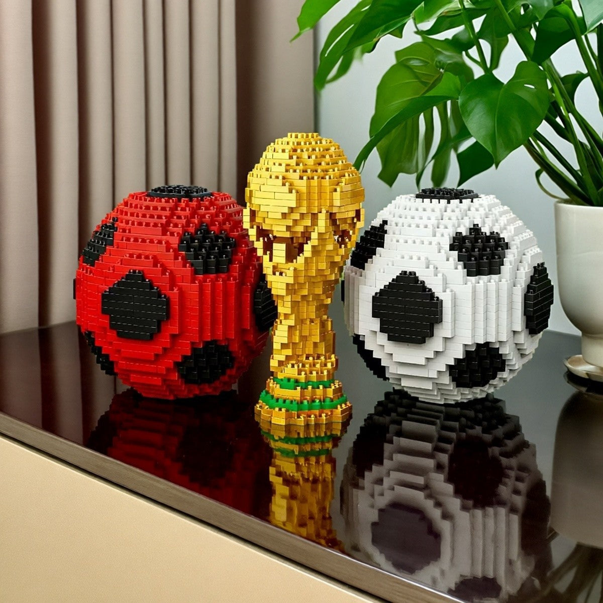 Football Trophy Building Blocks Set
