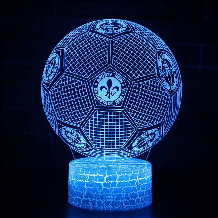 Football Team Badge Ball 3D Illusion LED Lamp – Multiple Variants