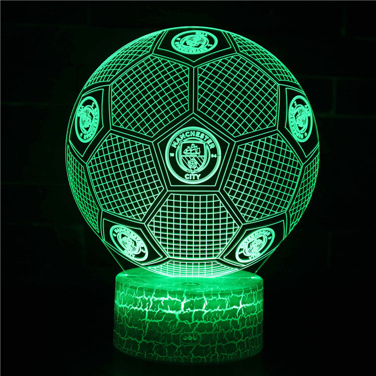 Football Team Badge Ball 3D Illusion LED Lamp – Multiple Variants