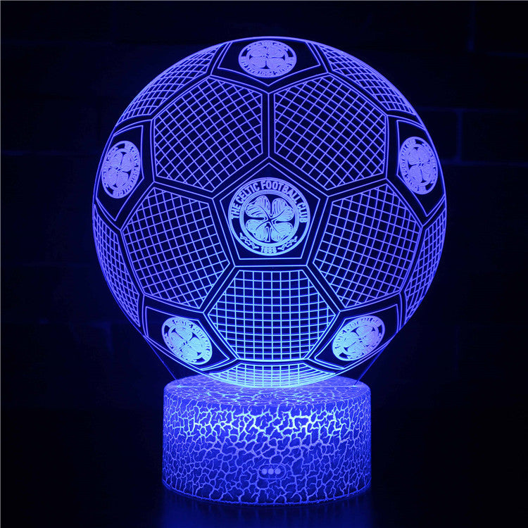 Football Team Badge Ball 3D Illusion LED Lamp – Multiple Variants