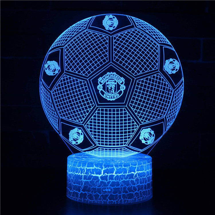Football Team Badge Ball 3D Illusion LED Lamp – Multiple Variants