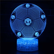 Football Team Badge Ball 3D Illusion LED Lamp – Multiple Variants