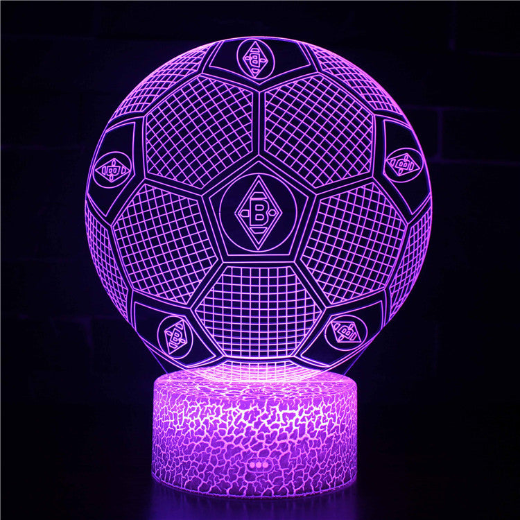 Football Team Badge Ball 3D Illusion LED Lamp – Multiple Variants