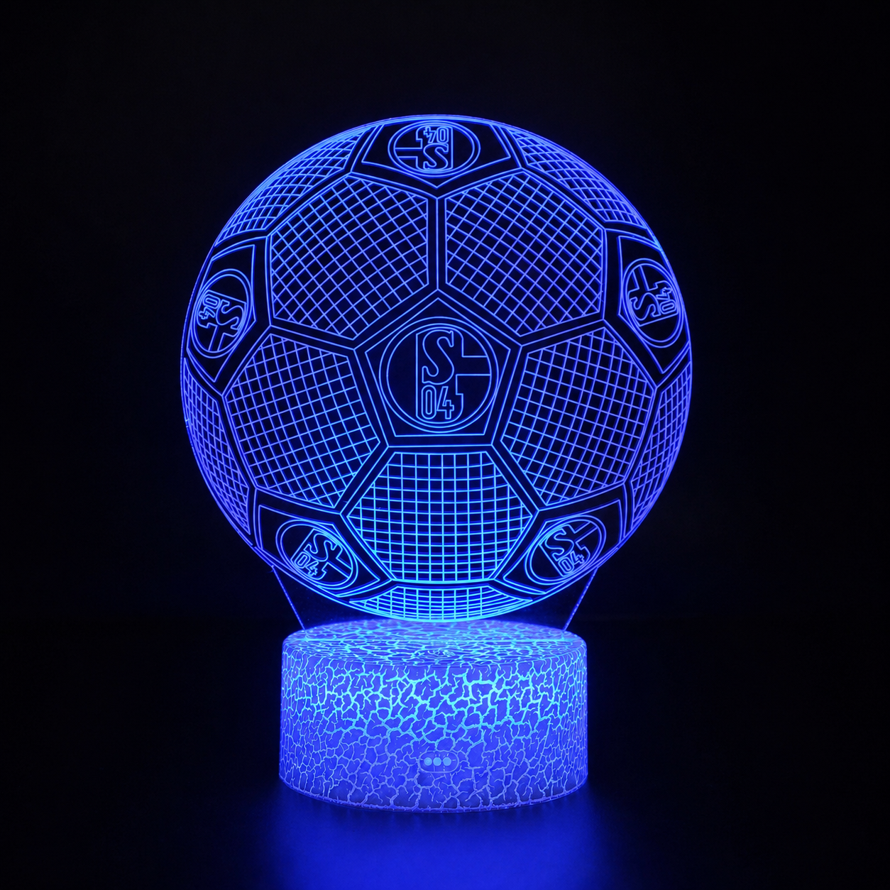 Football Club Logo Ball 3D Illusion LED Lamp – Multiple Variants