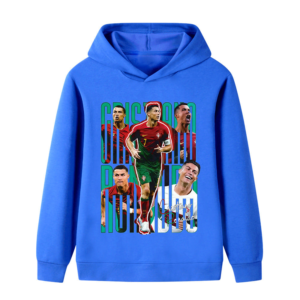 Felpa con cappuccio design calcio bambini Ronaldo Portogallo - Varianti multiple
