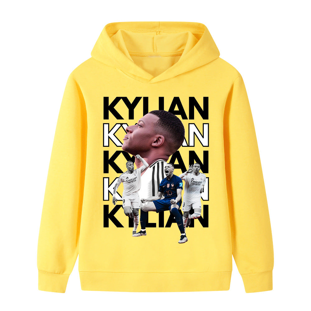 Barns Kylian Mbappe Fotballdesign Hettegenser – Flere Varianter