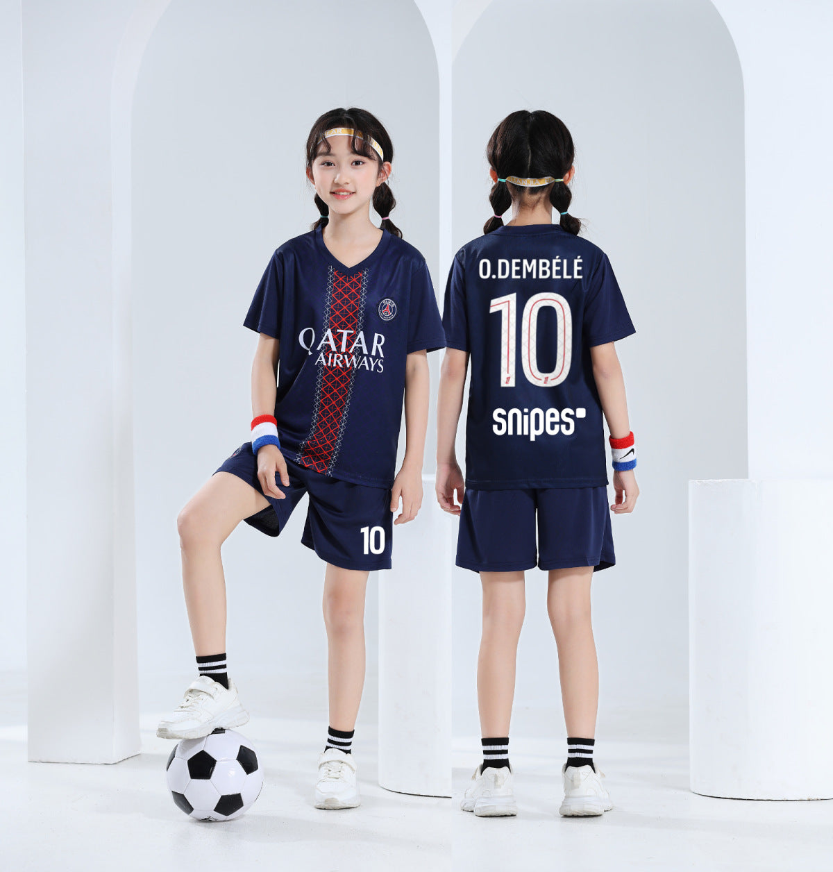 Kids’ Football Jersey & Shorts Set – Dembélé