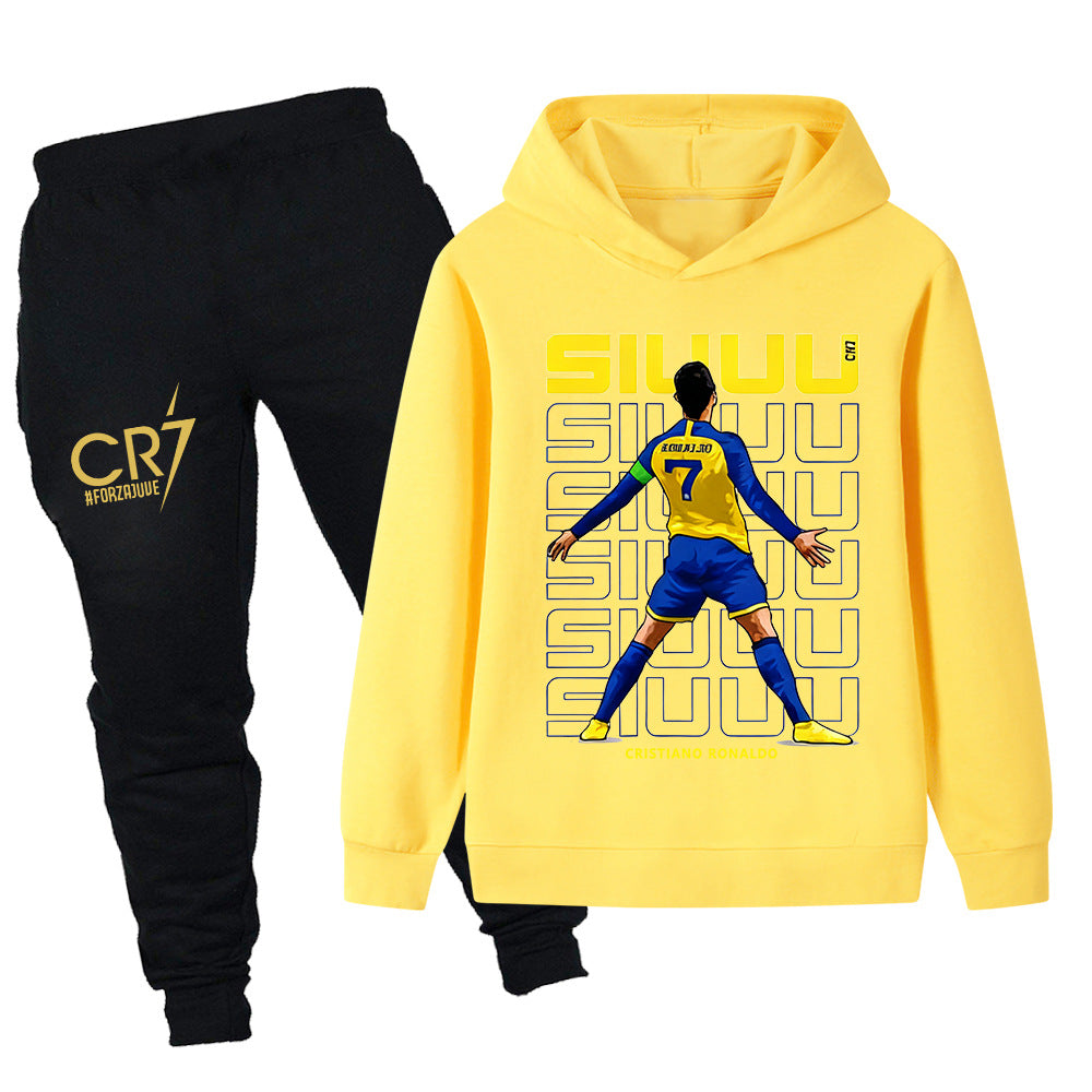Siuuu Cristiano Ronaldo Kids’ Tracksuit Set – Multiple Colors