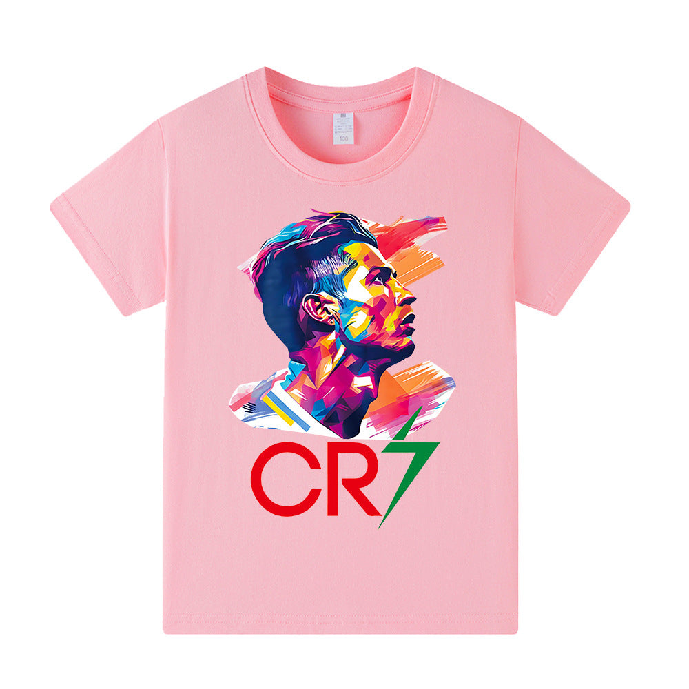 Kids’ Cristiano Ronaldo Football T-Shirt – Multiple Variants