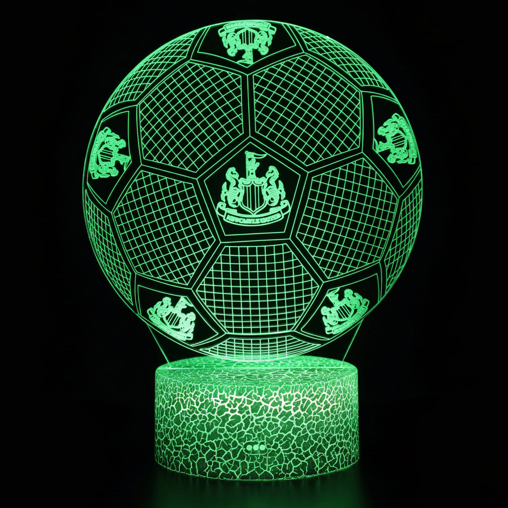 Football Team Logo Ball 3D Illusion LED Lamp – Multiple Variants