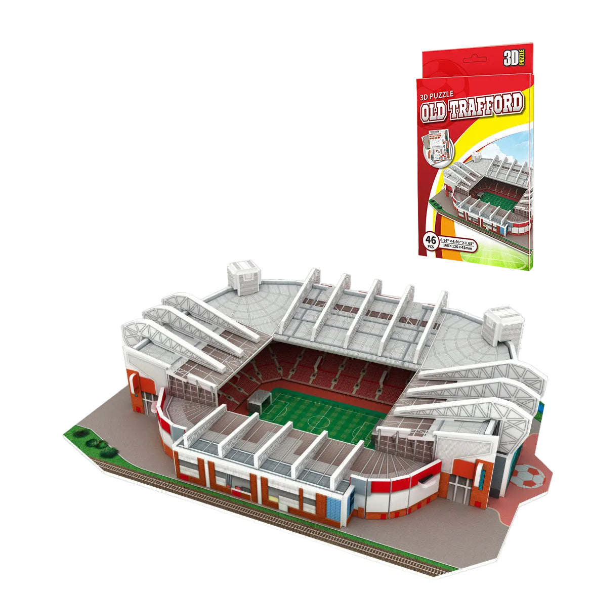 3D papirfodboldstadion puslespil model - Old Trafford