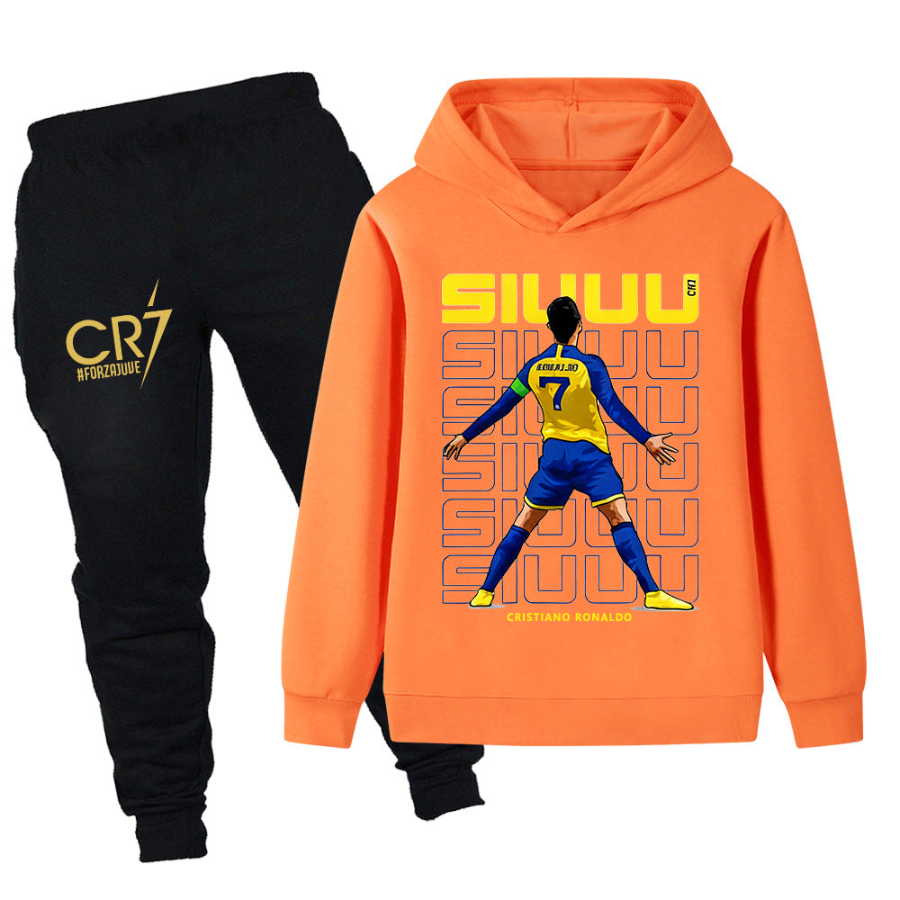 Siuuu Cristiano Ronaldo Kids’ Tracksuit Set – Multiple Colors