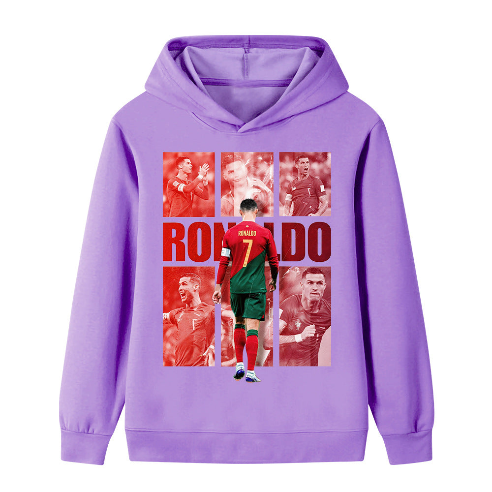 Ronaldo Portugal-stil barnefotballgenser med hette - Flere varianter