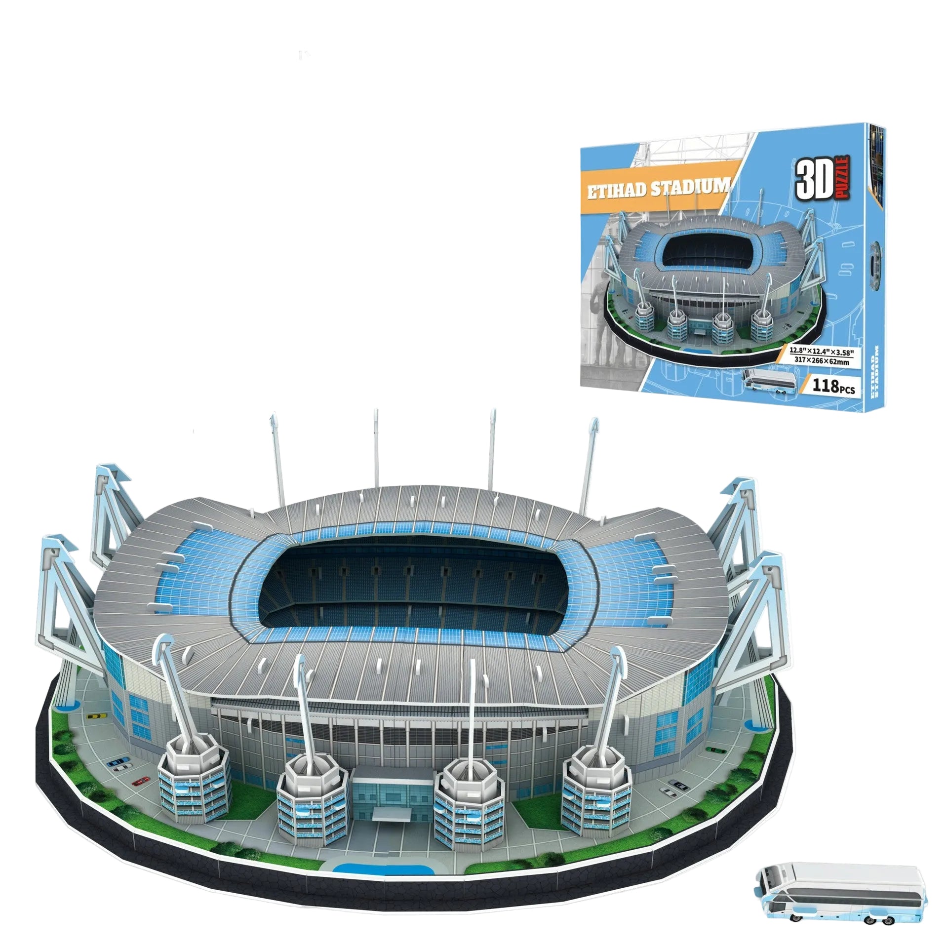 3D-papirfotballstadionpuslespillmodell - Etihad Stadium