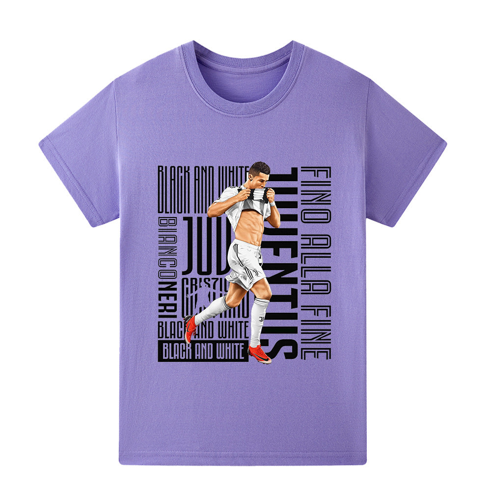 Ronaldo Juventus Style Kids’ Football T-Shirt - Multiple Variants