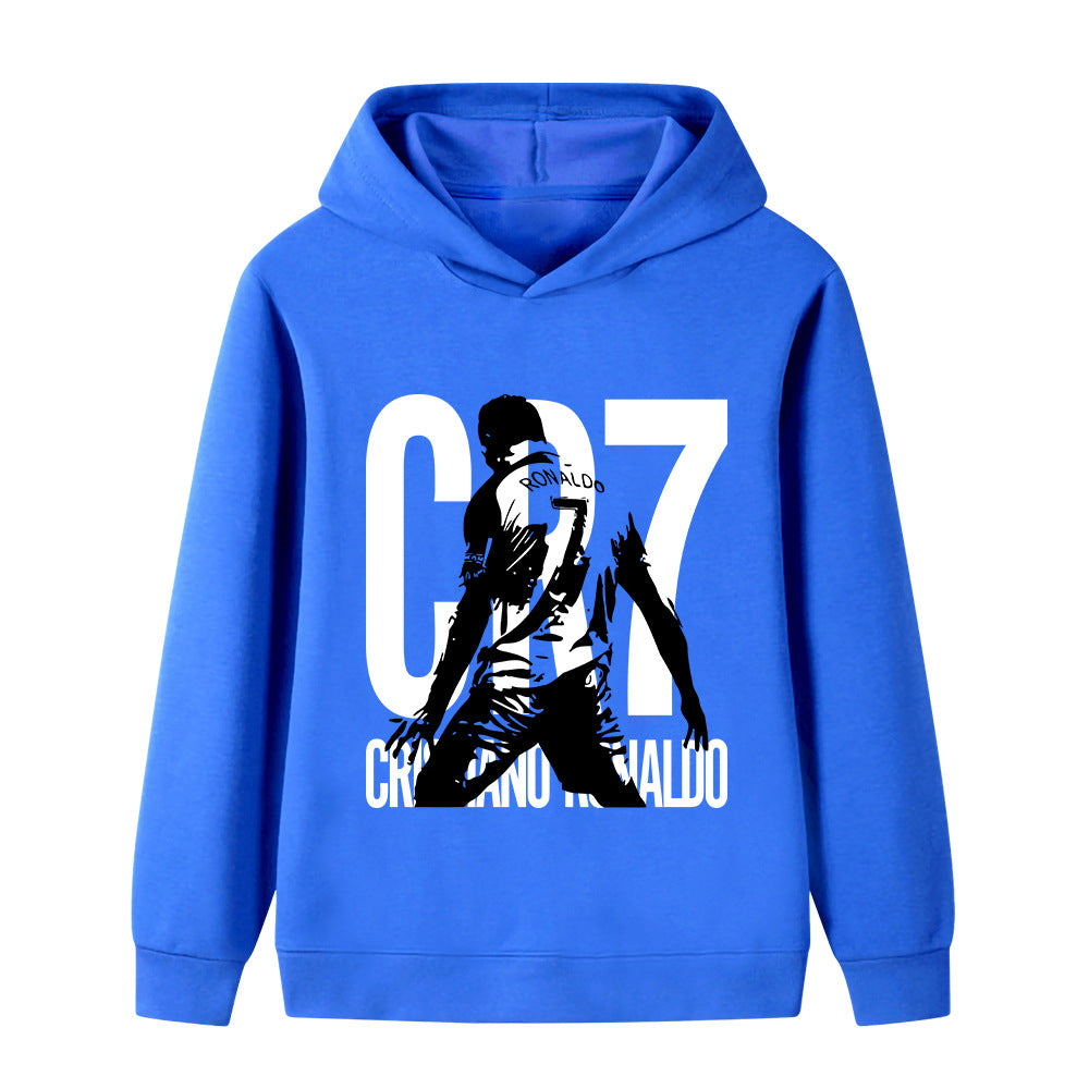 Felpa con cappuccio per bambini con design calcio Cristiano Ronaldo – Varianti multiple