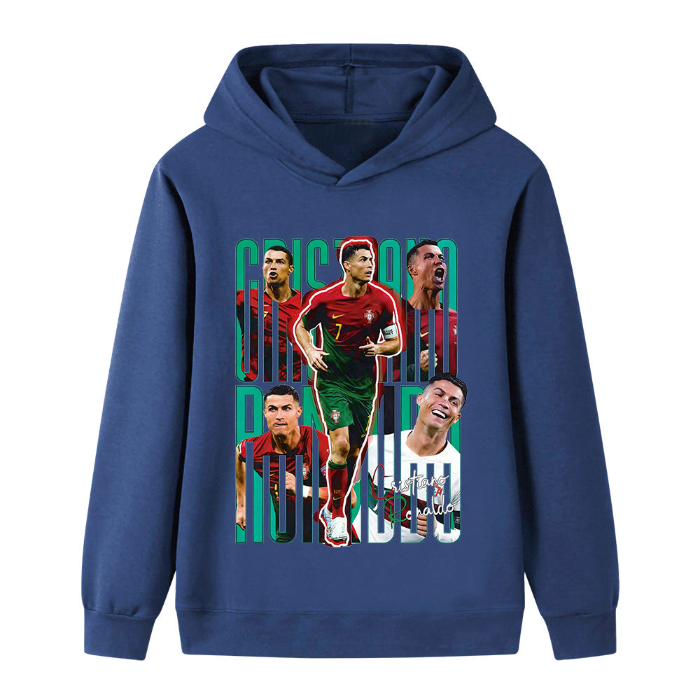 Felpa con cappuccio design calcio bambini Ronaldo Portogallo - Varianti multiple