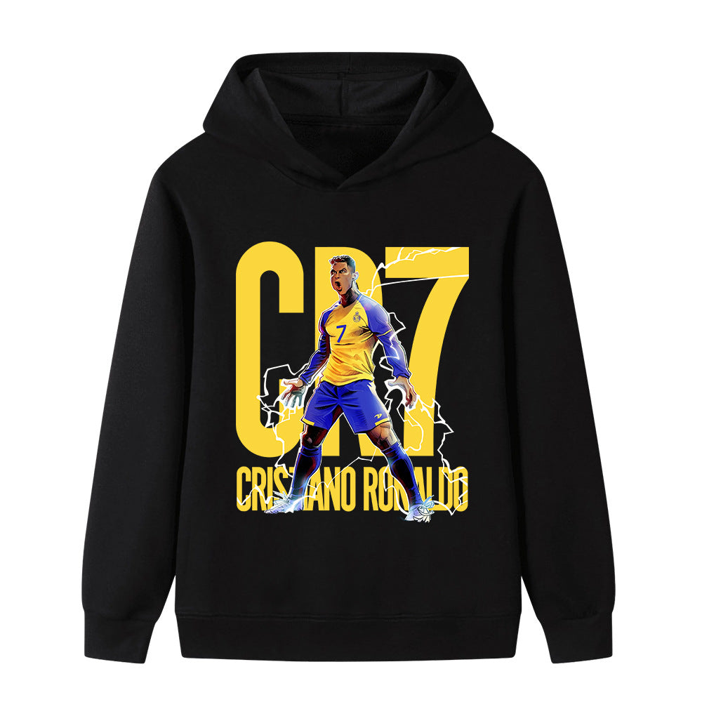 Felpa con cappuccio da calcio per bambini stile Ronaldo Al Nassr - Varianti multiple