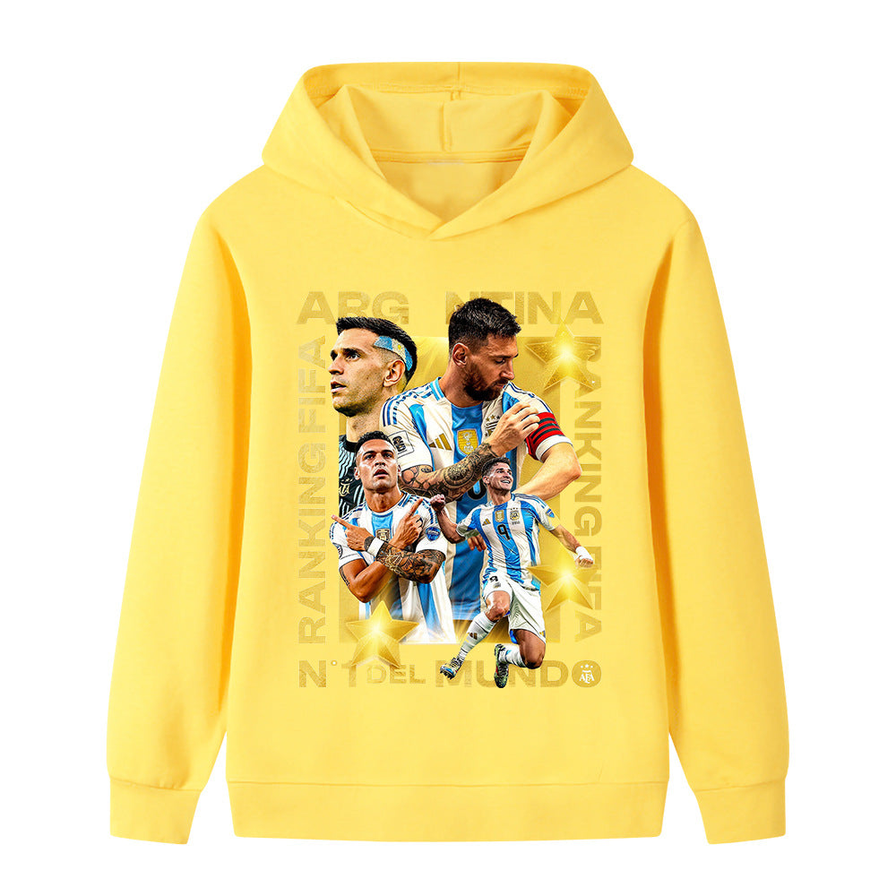 Felpa con cappuccio stile calcio Lionel Messi Argentina per bambini - Varianti multiple