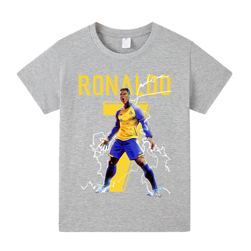 Ronaldo Al Nassr Style Kids’ Football T-Shirt - Multiple Variants