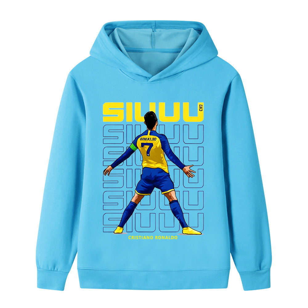 Kids’ Ronaldo Siuuu Football Design Hoodie – Multiple Variants