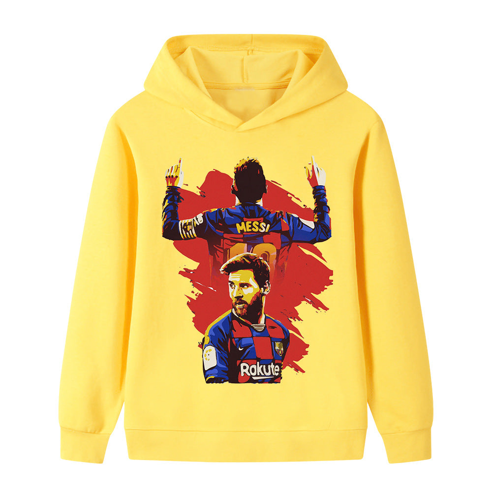 Felpa con cappuccio da calcio per bambini stile Lionel Messi Barcellona - Varianti multiple