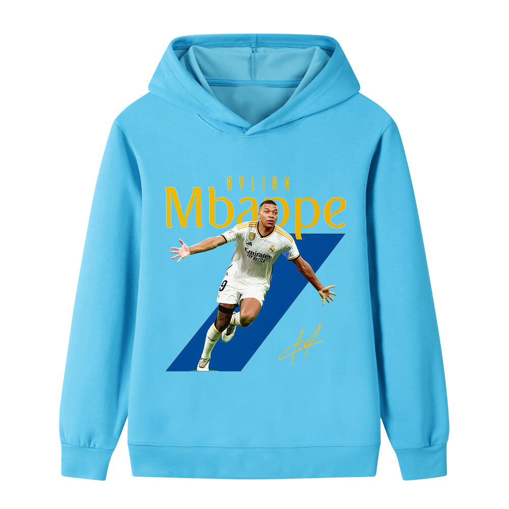 Felpa con cappuccio per bambini con design Mbappé calcio – Varianti multiple
