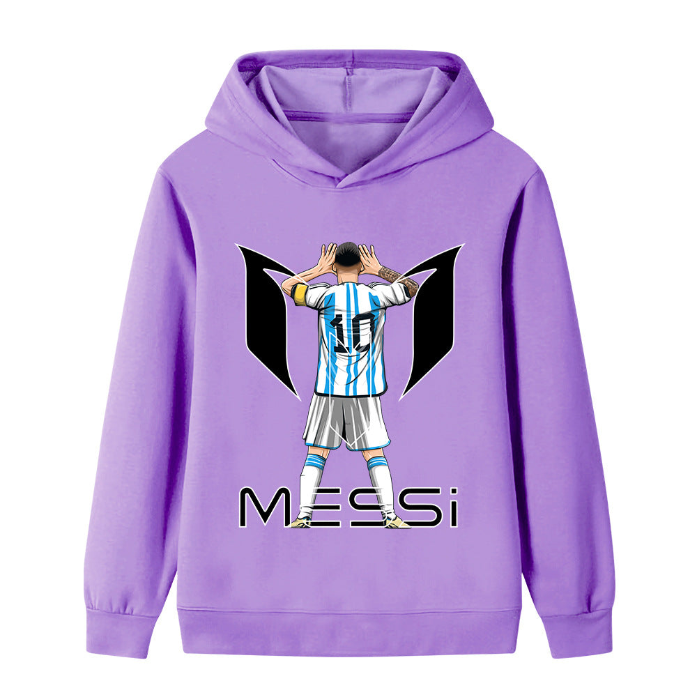 Felpa con cappuccio da calcio per bambini Lionel Messi – Varianti multiple