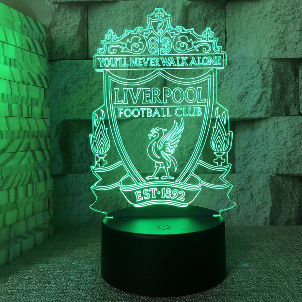Football Club Logo 3D Illusion LED Lamp – Multiple Variants
