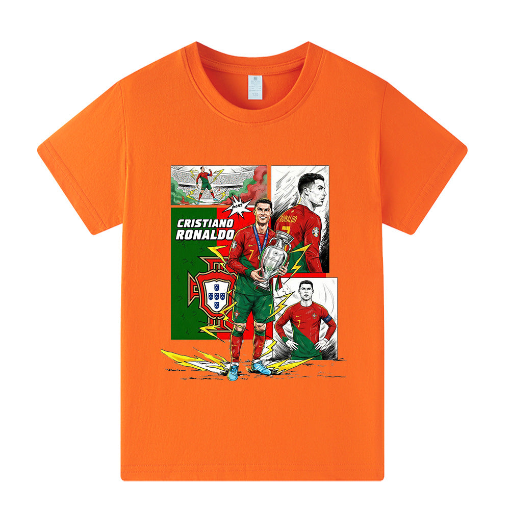 Cristiano Ronaldo Portugal Style Kids’ Football T-Shirt - Multiple Variants
