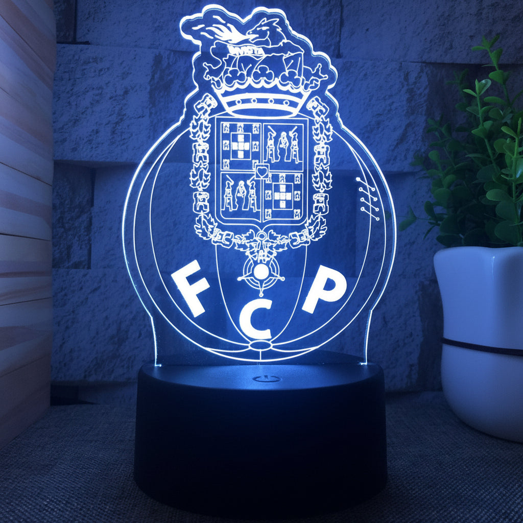 Football Club Logo 3D Illusion LED Lamp – Multiple Variants