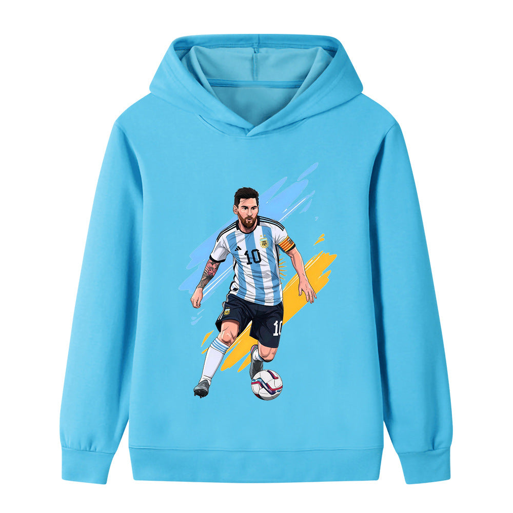 Felpa con cappuccio design calcio bambini Lionel Messi Argentina - Varianti multiple